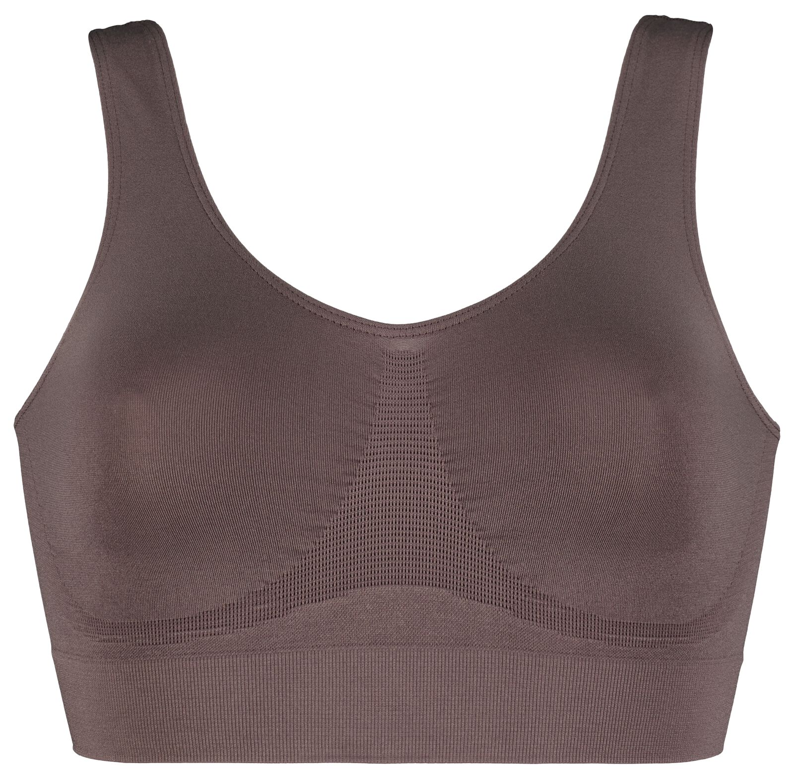 niet voorgevormde bh top naadloos mauve - 1000028571 - HEMA