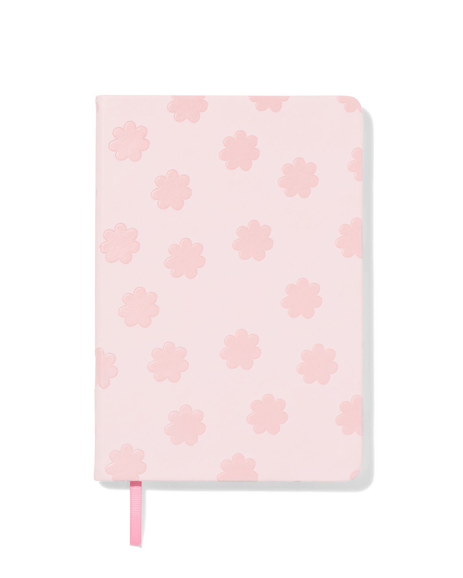 notitieboek spiraal A5 lijnen bloemen lichtroze  - 14540137 - HEMA