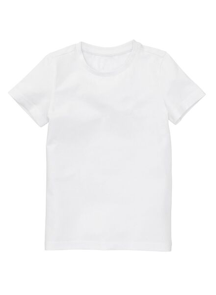 kinder t-shirts  biologisch katoen - 2 stuks wit wit - 1000019381 - HEMA