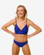 dames 3-in-1 triangel bikinitop kobaltblauw XS - 22310781 - HEMA