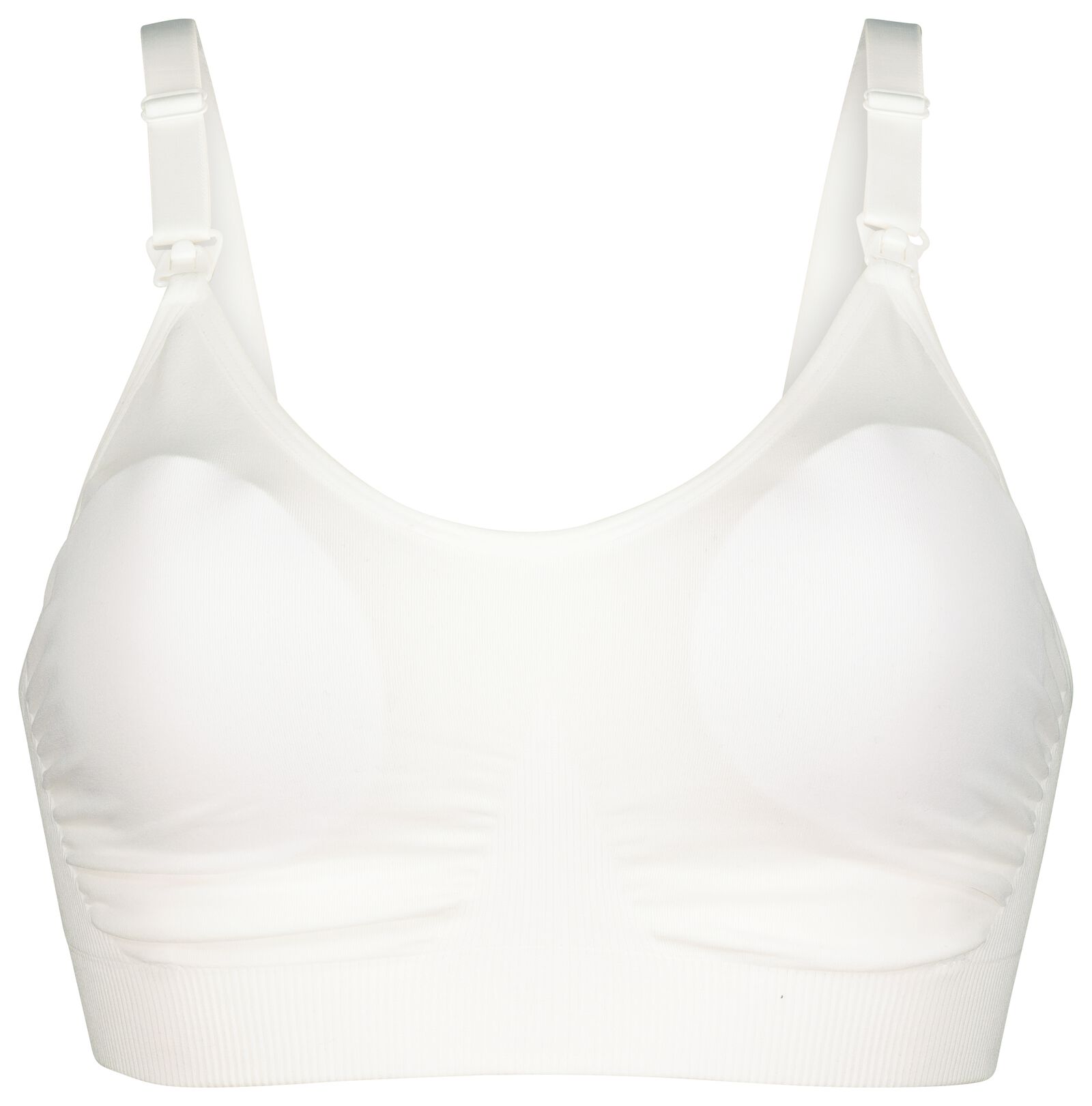 voedingsbh naadloos micro wit XL - 21550054 - HEMA