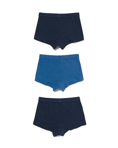 kinder boxers blauw - 3 stuks donkerblauw 146/152 - 19304914 - HEMA