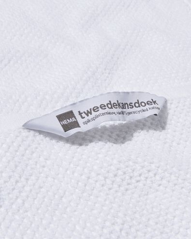 handdoeken tweedekans recycled katoen wit wit - 1000031876 - HEMA