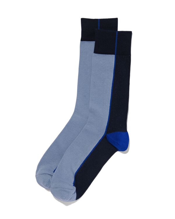 heren sokken met katoen blauw blauw - 4102625BLUE - HEMA