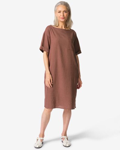 damesjurk Tony  middenbruin middenbruin - 36228965MIDBROWN - HEMA