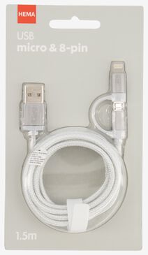 Pessimistisch Bedachtzaam Autonomie USB laadkabel micro & 8-pin - HEMA