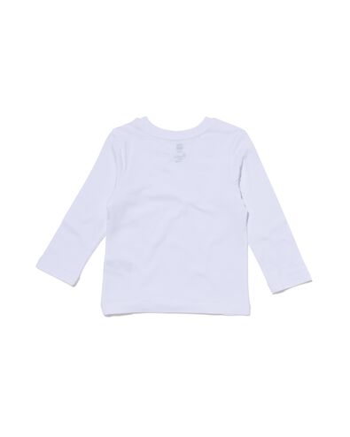 kinder t-shirts - biologisch katoen - 2 stuks wit 86/92 - 30729680 - HEMA