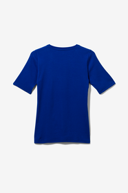 dames t-shirt Clara rib blauw blauw - 1000029594 - HEMA