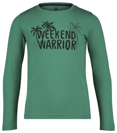 kinderpyjama 'weekend warrior' groen - 1000022779 - HEMA
