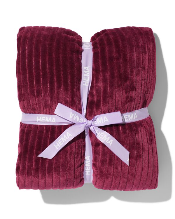 plaid sherpa bordeaux 130x150  - 7324002 - HEMA