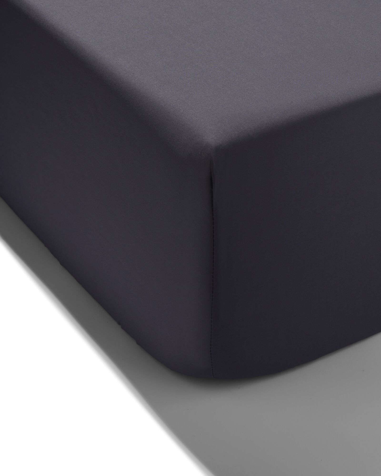 hoeslaken percal 180x200 donkergrijs - 5190086 - HEMA