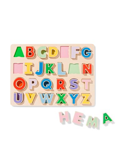 inlegpuzzel letters hout 22x29.4 - 15180069 - HEMA
