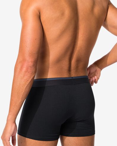 herenboxers kort met bamboe - 2 stuks zwart zwart - 1000012117 - HEMA