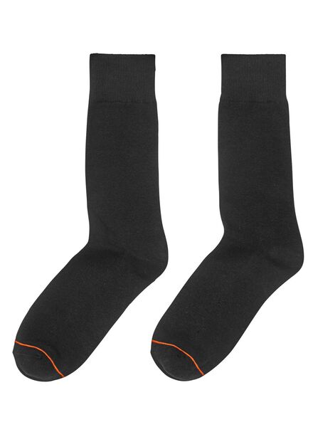heren sokken warm feet - 2 paar zwart zwart - 1000010025 - HEMA