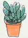 dekbedovertrek - zacht katoen - cactus multi - 1000014116 - HEMA