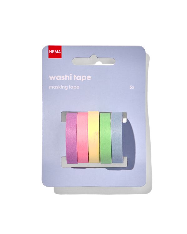 washi tapes - 5 stuks - 14170192 - HEMA