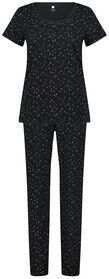 dames pyjama Patty katoen zwart zwart - 1000026651 - HEMA