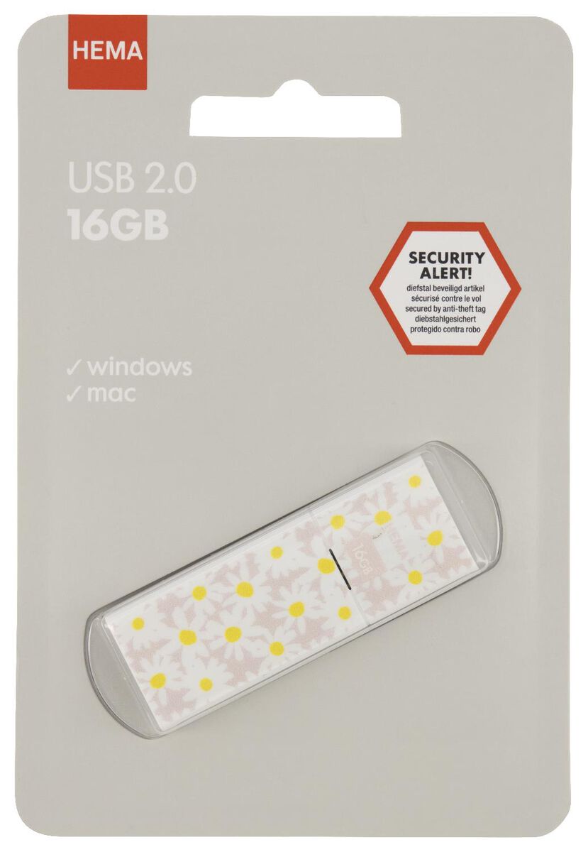 USB stick 2.0 16GB bloemen - 39540151 - HEMA