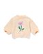 babysweater met bloem perzik perzik - 33038650PEACH - HEMA