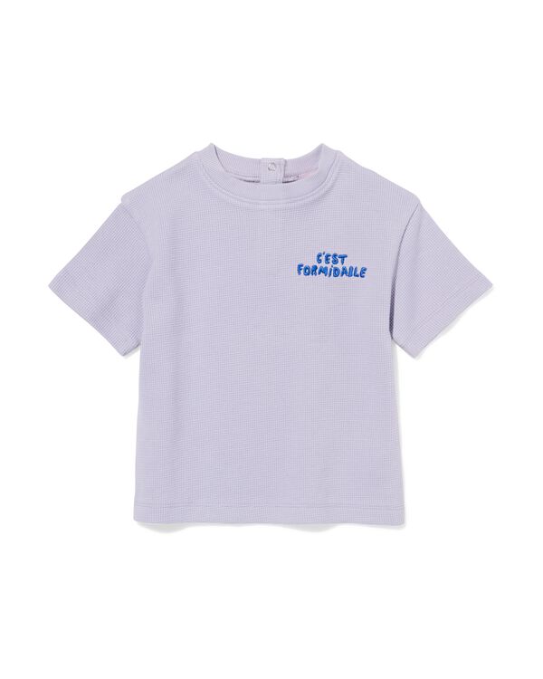 baby T-shirt wafel  paars paars - 33133170PURPLE - HEMA