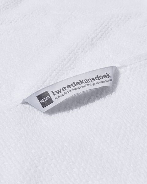 handdoeken tweedekans recycled katoen wit wit - 1000031876 - HEMA