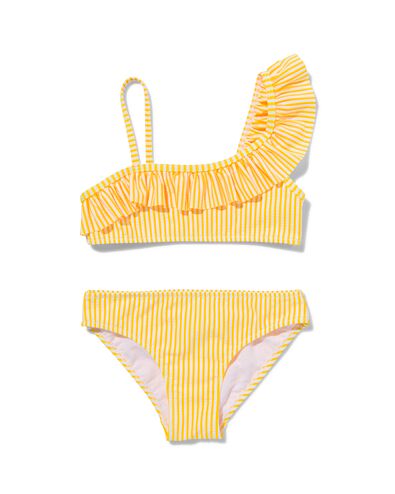 kinder bikini asymmetrisch geel 146/152 - 22262737 - HEMA