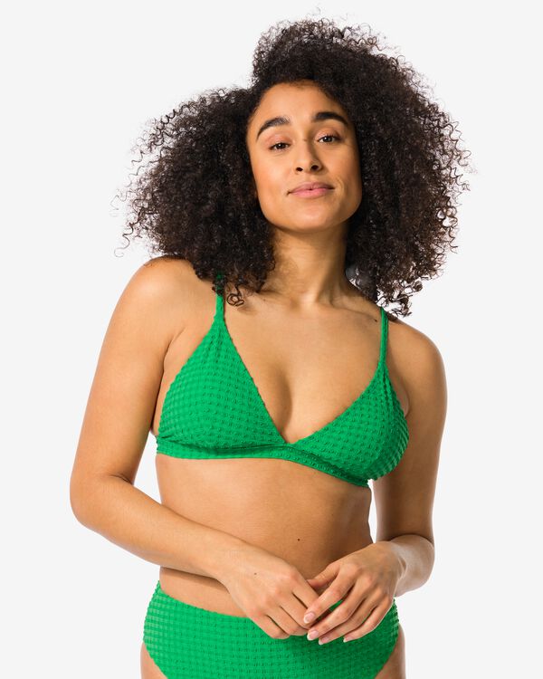 dames triangel bikinitop groen groen - 22351555GREEN - HEMA