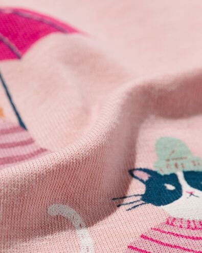kinder pyjama met katten en poppennachtshirt lichtroze 110/116 - 23050683 - HEMA