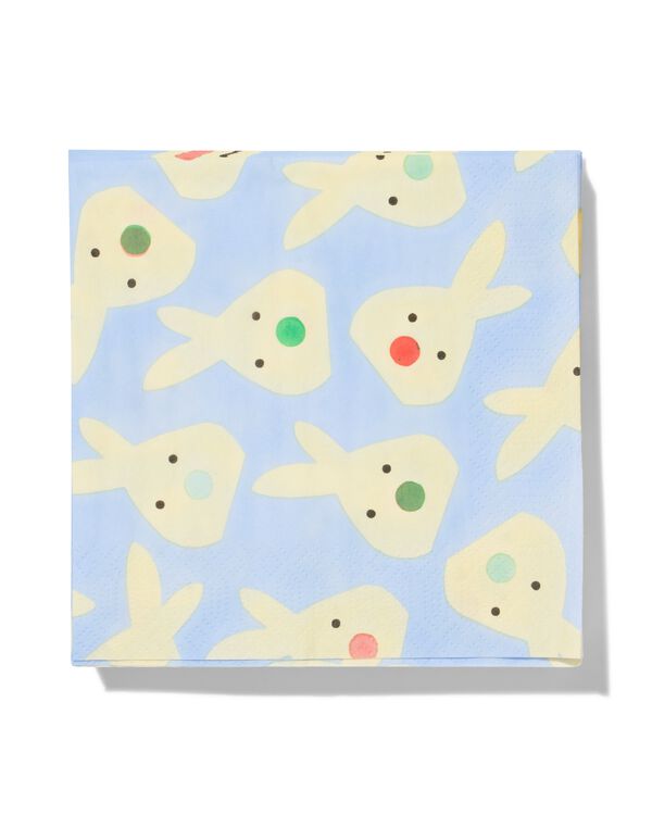 servetten 33x33cm papier konijn - 20 stuks - 25830043 - HEMA