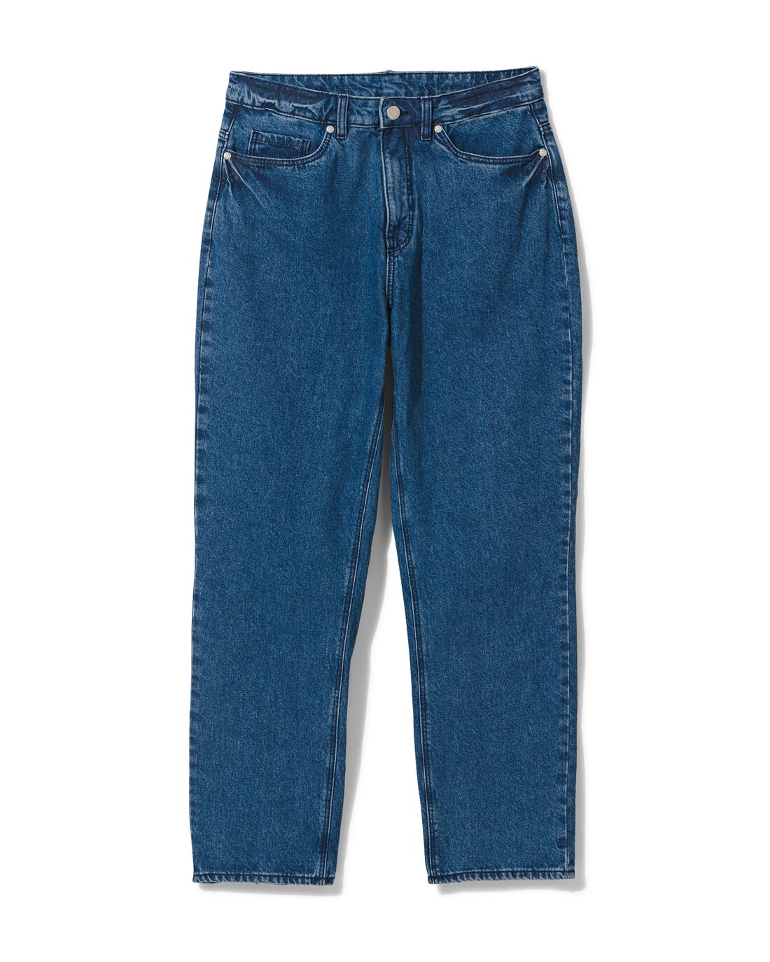 HEMA Dames Jeans Straight Fit Middenblauw (middenblauw)
