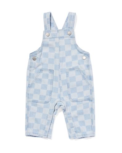 babytuinbroek ruiten lichtblauw lichtblauw - 33124170LIGHTBLUE - HEMA