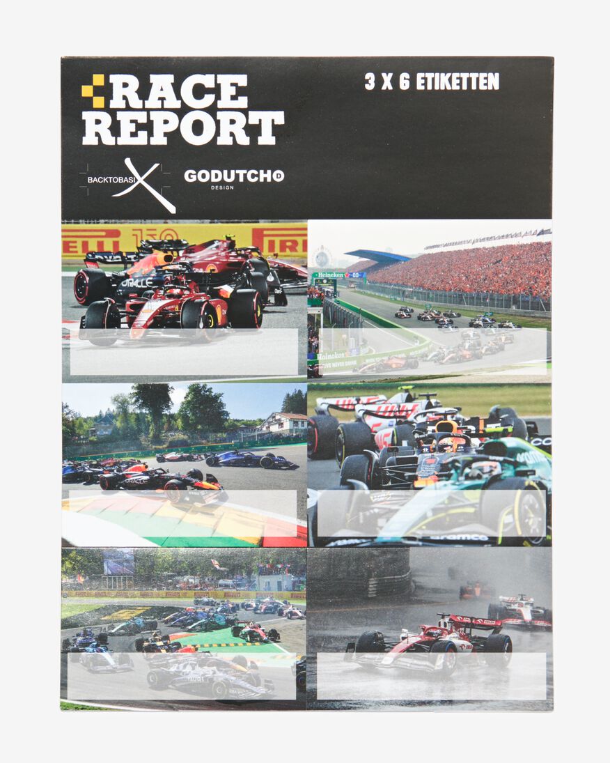 Race Report etiketten - 18 stuks - 14970092 - HEMA