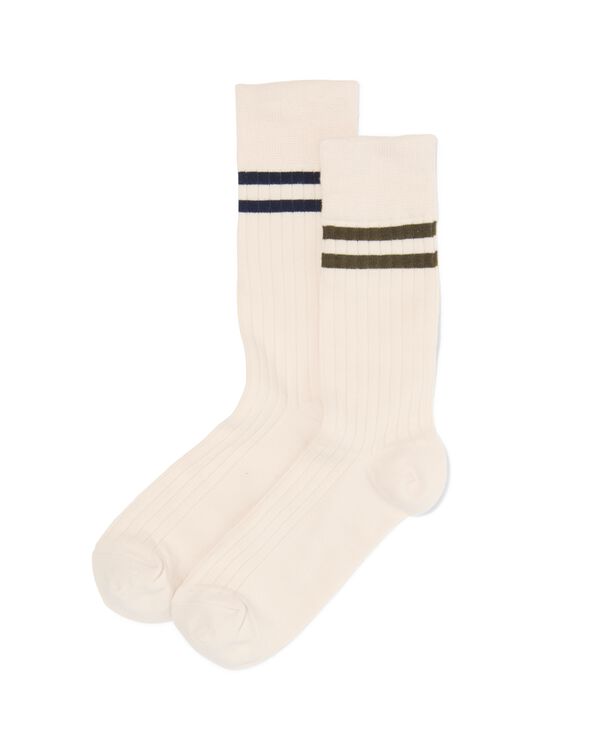 heren sokken met katoen - 2 paar beige beige - 4130760BEIGE - HEMA