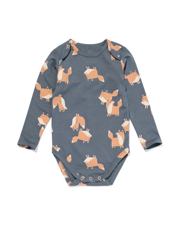 romper biologisch katoen met stretch vossen antraciet antraciet - 33311630ANTHRACITE - HEMA