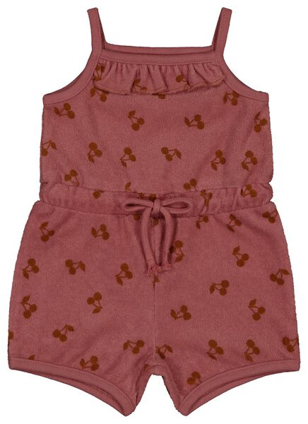 baby jumpsuit badstof kersen roze - 1000027772 - HEMA