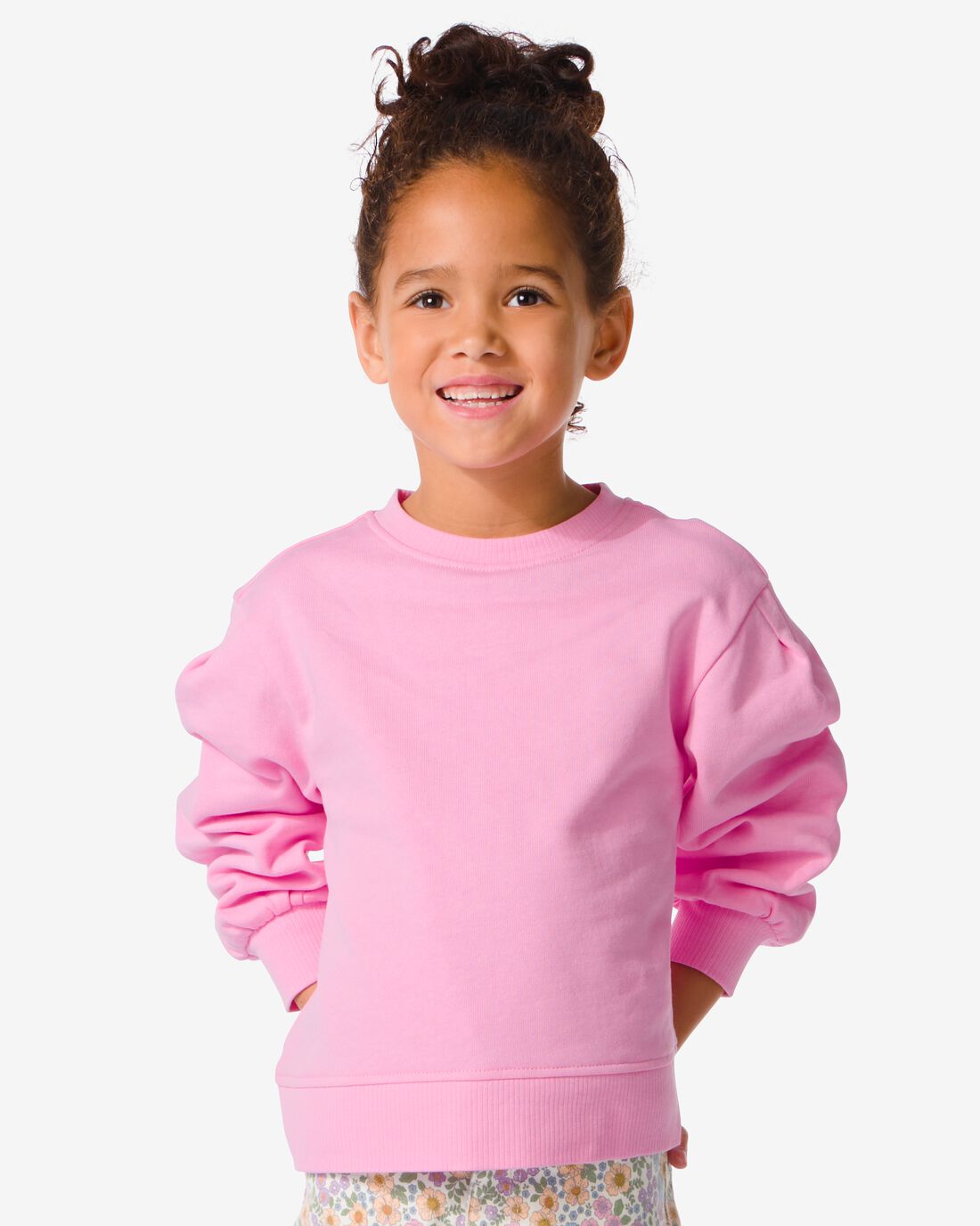 HEMA Kindersweater Met Ballonmouw Lichtroze (lichtroze)