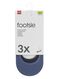 3-pak dames kousenvoetjes donkerblauw 35/38 - 4010141 - HEMA
