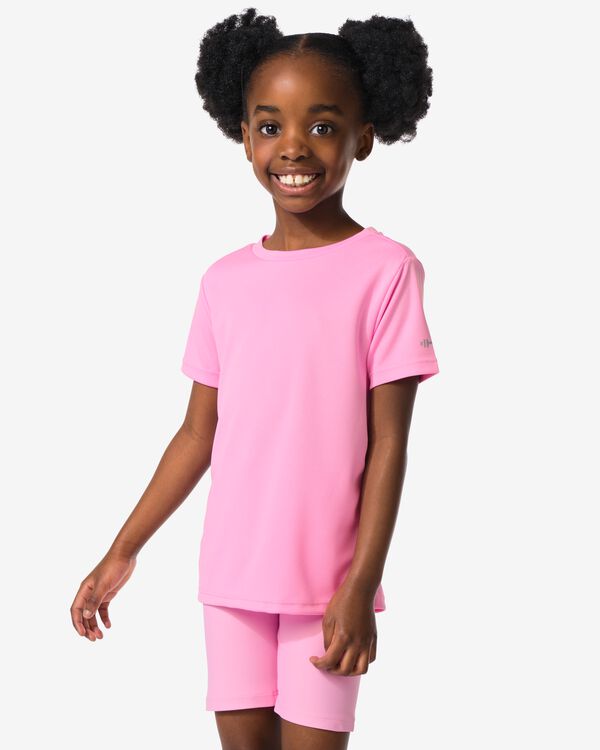 kindersportshirt felroze felroze - 30660078BRIGHTPINK - HEMA
