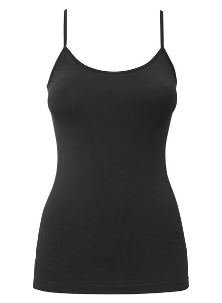 dameshemd naadloos met bamboe zwart XL - 19600184 - HEMA