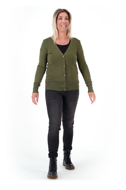 damesvest olijf XL - 36399732 - HEMA