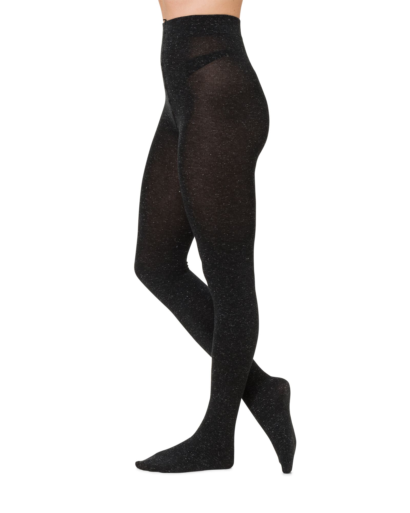 maillot fashion glitter zwart zwart - 1000016540 - HEMA