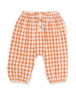 Newborn Broek Mousseline Ruiten Bruin (bruin)