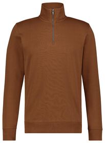heren sweater met rits bruin bruin - 1000029201 - HEMA