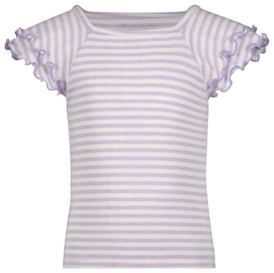 kinder t-shirt strepen rib lila - 1000023794 - HEMA