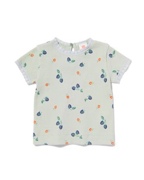 baby t-shirt wafel lichtgroen - 1000030966 - HEMA