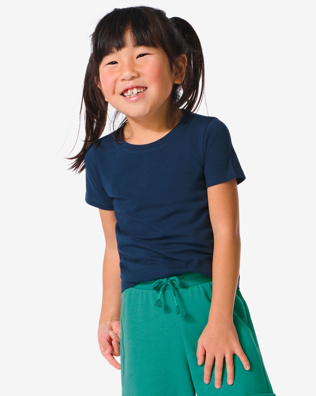 HEMA Kinder T-shirt Biologisch Katoen Donkerblauw (donkerblauw)