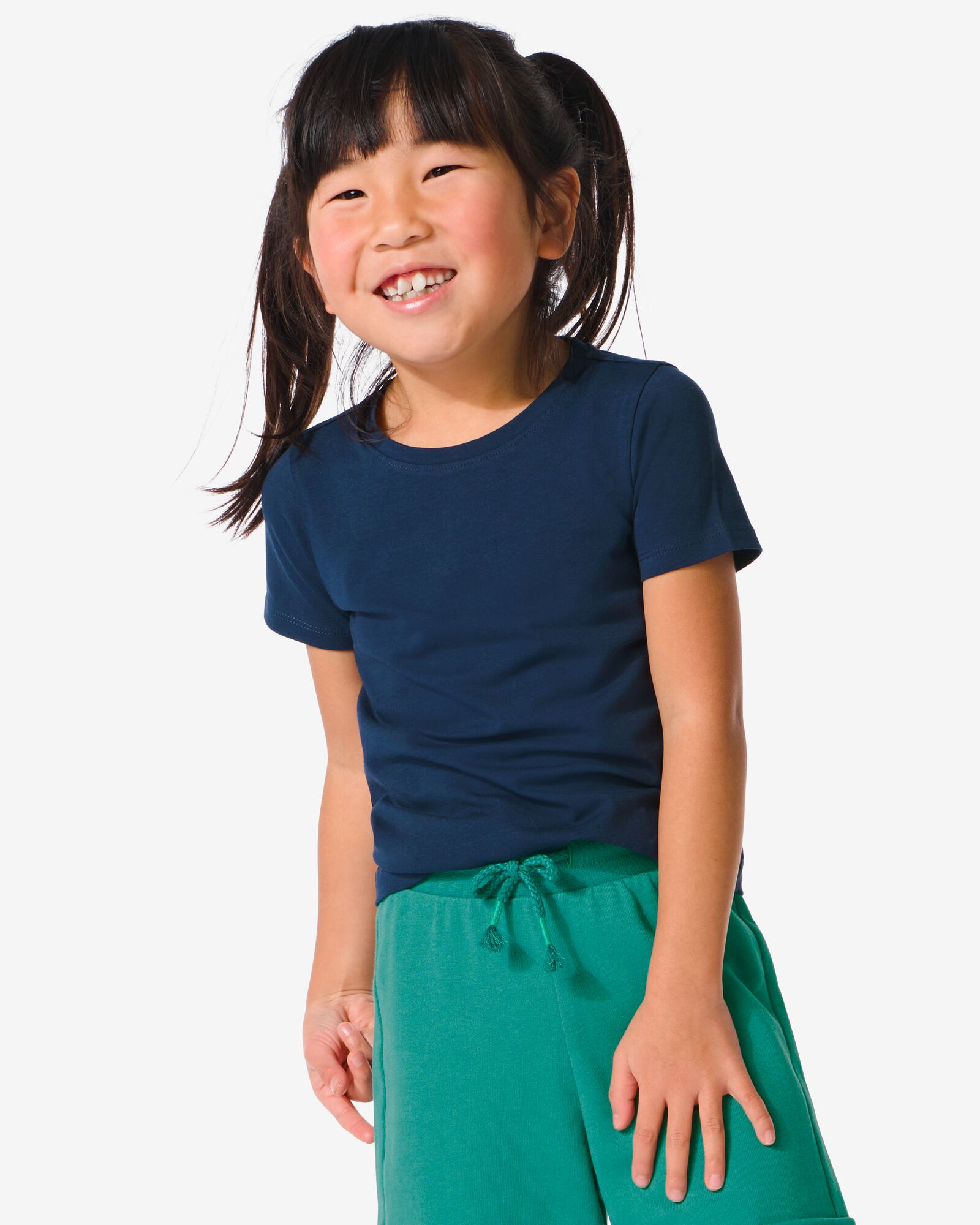 Image of HEMA Kinder T-shirt Biologisch Katoen Donkerblauw (donkerblauw)