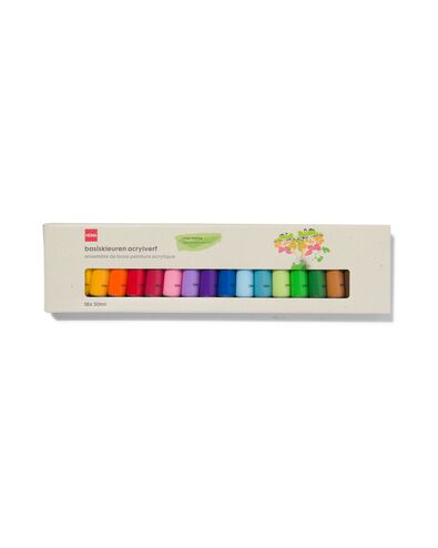 basiskleuren acrylverf 18x20ml - 60720082 - HEMA