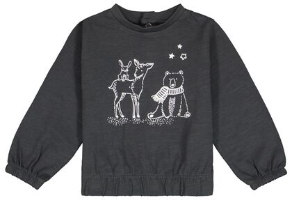baby sweater winter donkergrijs - 1000029508 - HEMA