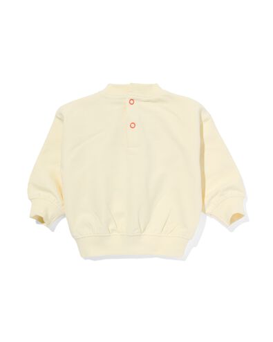 babysweater met tekst lichtgeel 68 - 33038752 - HEMA